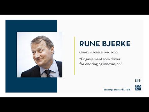 LEHMKUHLFØRELESINGA 2020: Rune Bjerke