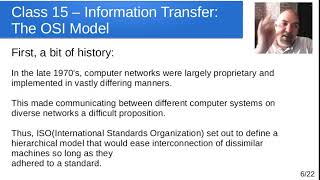 ETEC3201 - Class 15 - Information Transfer - The OSI Model