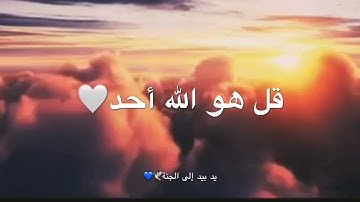 سورة الاخلاص..تعادل ثلث القرآن فمن قرأها ثلاثاً كان بمثابة ختم القرآن كاملاً🕊💙