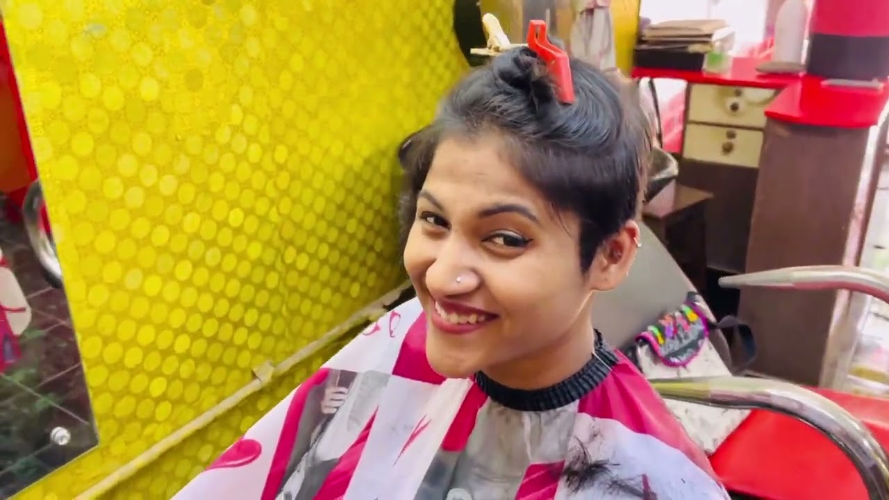 Headshave / Beautiful girl headshave long hair / women headshave / Long to extreme short haircuts