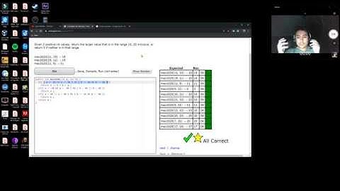 CodingBat Warmup -1: max1020