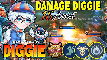 Diggie Best Build and Emblem 2024 | Damage Diggie - Roamer Diggie Gameplay ~ MLBB