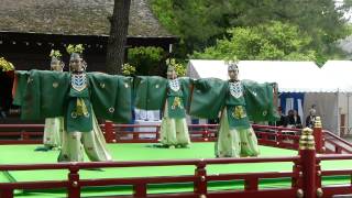 2014 熱田神宮　雅楽　舞楽神事　胡蝶　　Kochou, Gagaku (Bugaku) - Japanese Court Music with Dance