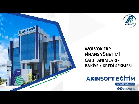 WOLVOX ERP Finans Yönetimi - Cari Tanımları - Bakiye / Kredi