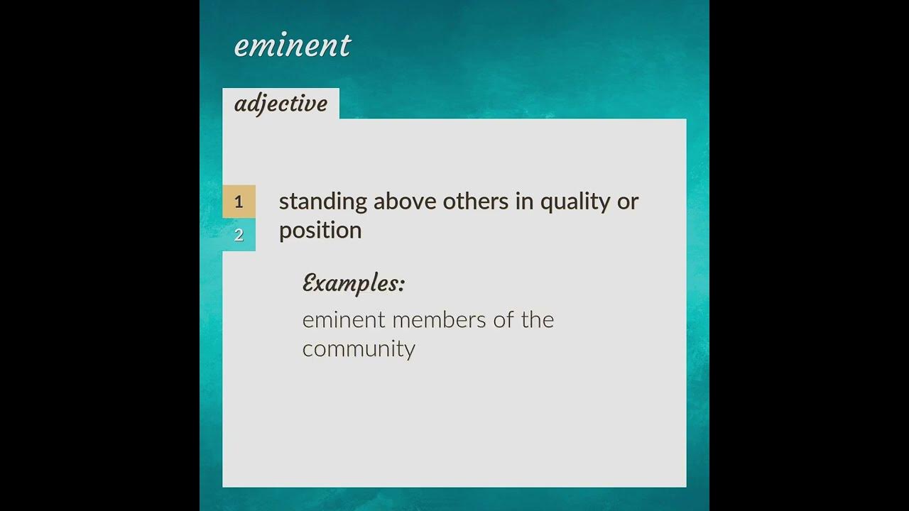 Eminent Meaning Of Eminent YouTube eminent-meaning-of-eminent-youtube