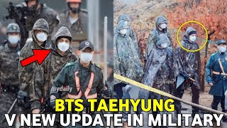 Bts Taehyung Spotted Today With Training Assistant In The Camp Bts V Latest News In Military