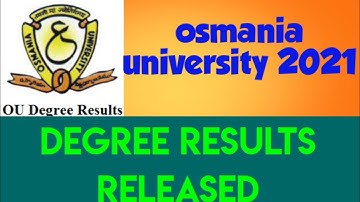 ou degree results released//osmania university degree results 2021