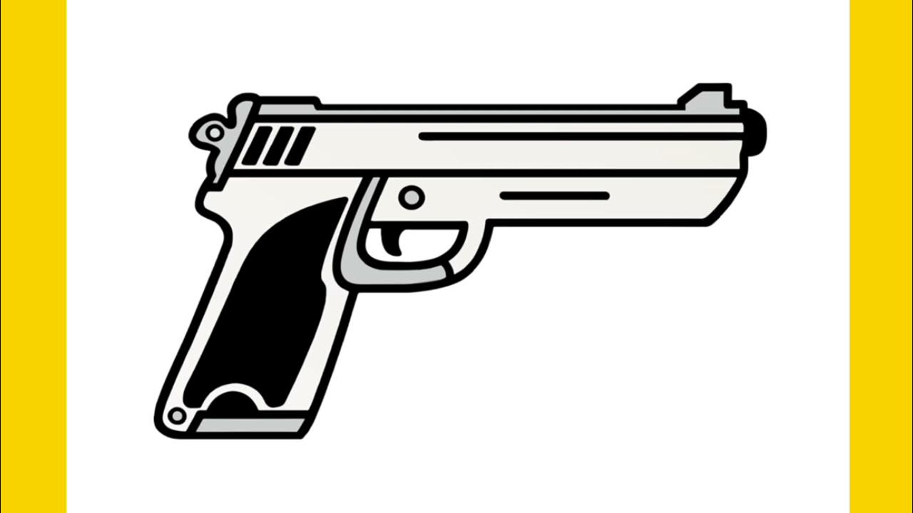 how to draw a gun easily how to draw Gun YouTube