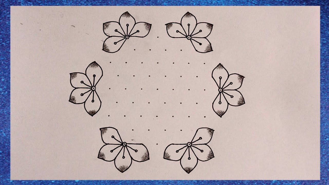 dot kolam designs simple/simple rangoli designs/easy kolam with dots/latest kolam designs/poo kolam