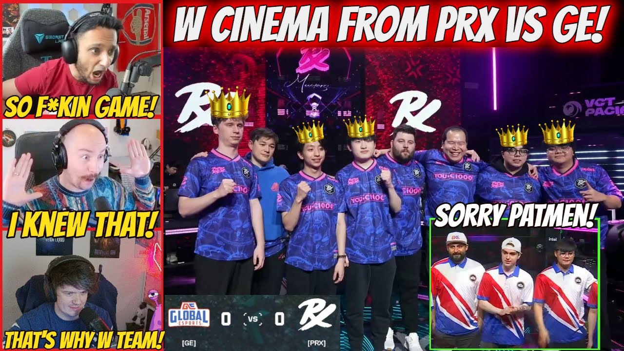 FNS, Sliggy & Sideshow React to PRX vs GE W Cinema Performance in Elimination Game VCT Kickoff