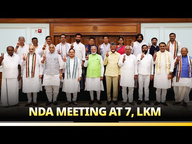 PM Modi chairs NDA leaders' meeting at 7, LKM class=