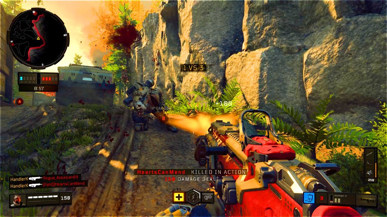 1v5 Clutch Ace! BO4 SnD Rampart