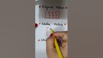 maths#diagonal,scalar and unit matrix#shortsvideo
