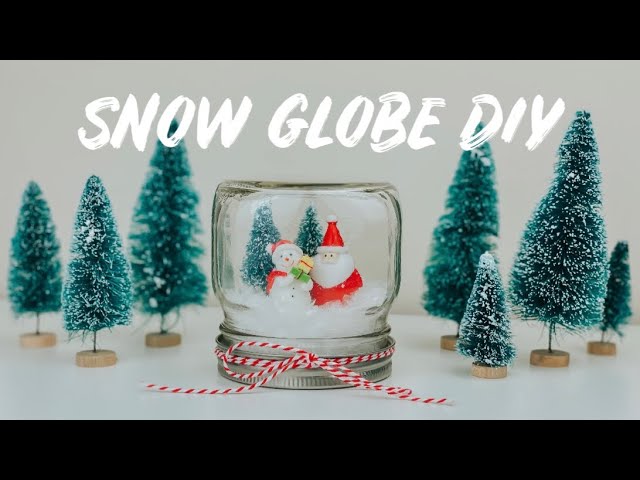 Handmade Snow Globe Mason Jars DIY - At Home with Jemma