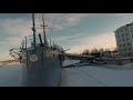 Крейсер Аврора Санкт-Петербург сквозь стаю птиц