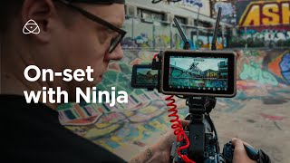 Ninja on-set with Keefikus Entertainment