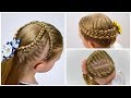 3 Cute braided hairstyles for school/party - tutorial. Hairstyles for girls by LittleGirlHair