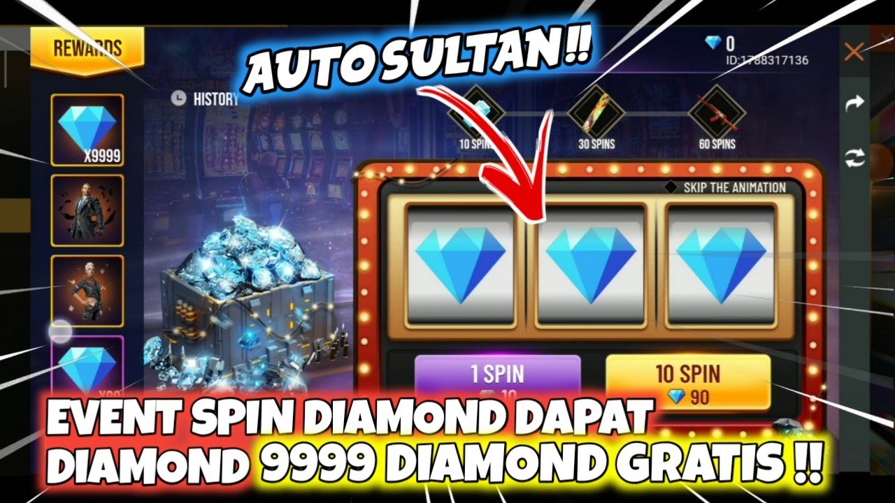 Untung Banget Dapet 9999 Diamond Gratis Di Event Spin Diamond Garena Free Fire Region India