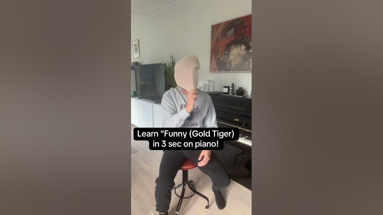 Learn “Funny (Gold Tiger) in 3 sec on piano! #piano #pianist
