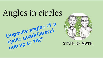Circle theorems - Opposite angles of a cyclic quadrilateral