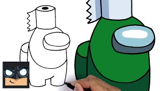 how to draw toilet paper crewmate among us