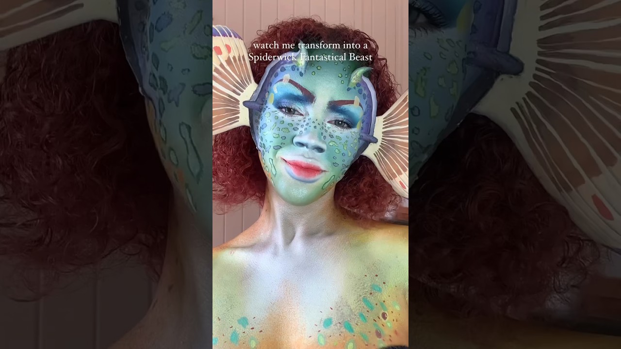 Caribbean Mermaid Makeup Transformation 🧜🏽‍♀️✨ 