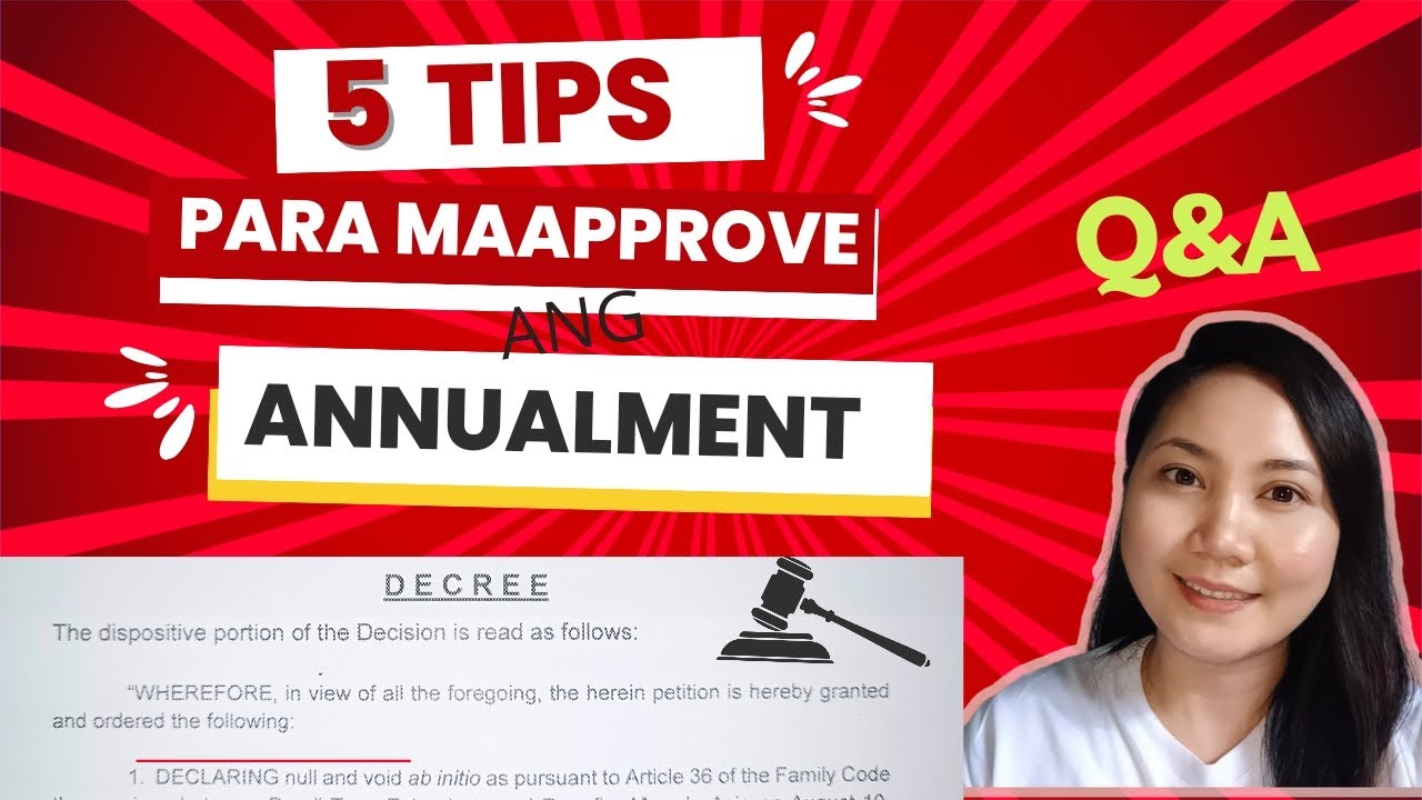 5 TIPS para Ma approved ang ANNULMENT || Q&A @renaflorasiolipasan