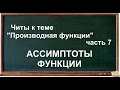 Читы к теме &quot;Производная функции&quot; часть 6, Ассимптоты функции