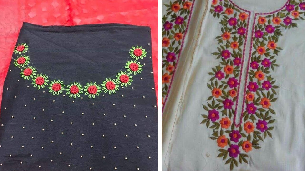 Dark Orange Embroidered Pashmina Kurti | Saira's Boutique