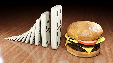 Reuzendomino vs. hamburger