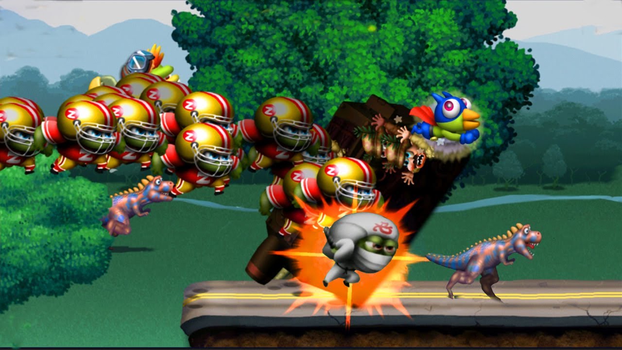 All Quarterbacks & Ninja Zombie fight with dinosaurs Zombie Tsunami