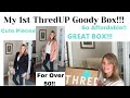 My 1st ThredUP Goody Box!! Great Box! Unboxing and Try on For Over 50!