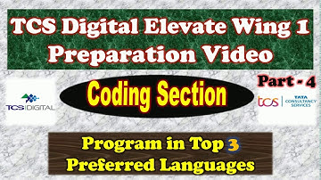Coding Problem for TCS Digital l Part - 4 l TCS Elevate Wings 1 l