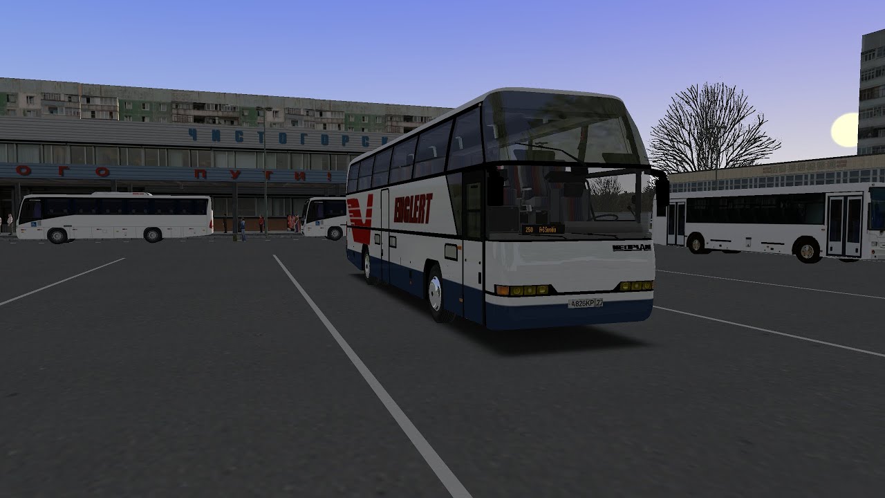 Поездка на Neoplan N116F По карте Чистогорская область по 250 маршруту (OMSI 2)