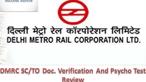 DMRC SC/TO Psycho test public review | Success Mirror