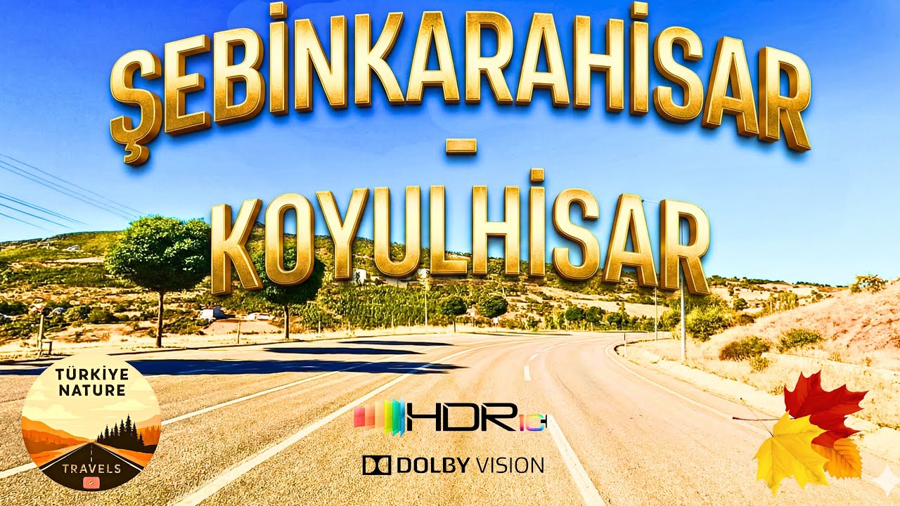 🇹🇷POV ASMR Relaxing Driving .Şebinkarahisar - Koyulhisar 4K HDR