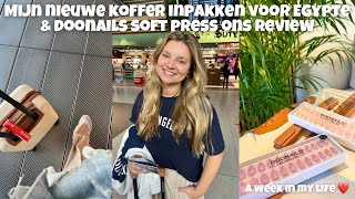 MIJN NIEUWE KOFFER INPAKKEN VOOR EGYPTE & DOONAILS SOFT PRESS ONS REVIEW | Joyce Rikken