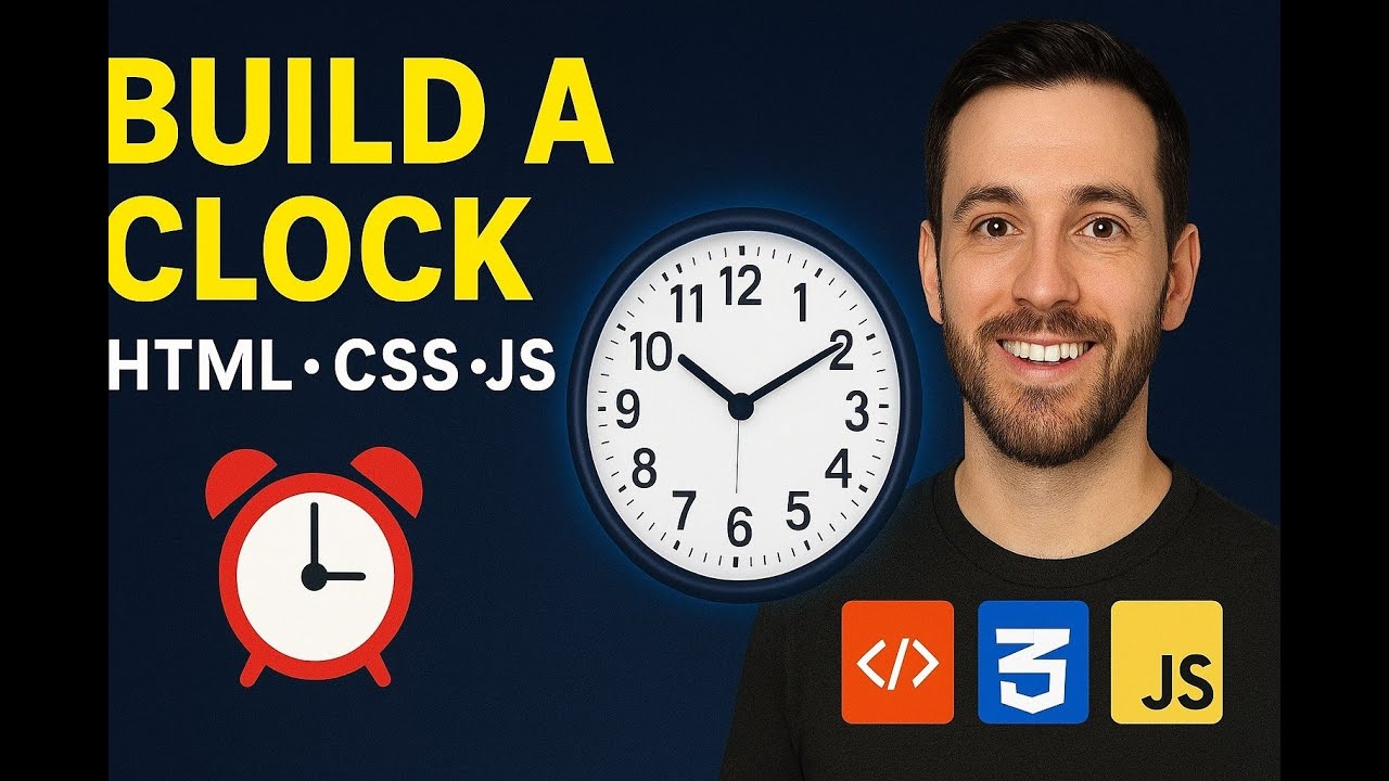 Build a Digital Clock in HTML, CSS & JavaScript | Beginner Friendly ...