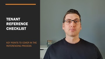 Tenant Reference Checklist
