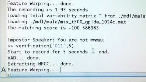 Verification: I-Vector PLDA System