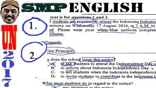 This text is for uuestions l and 2. all students are required to
attend the indonesia independence day ceremony on wednesday 17 august
2016, at 7 am. in ...