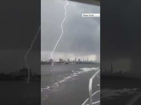 Lightning strike in new york