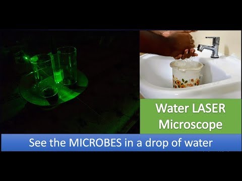 Water LASER Microscope - MICROBES in a drop of water - YouTube
