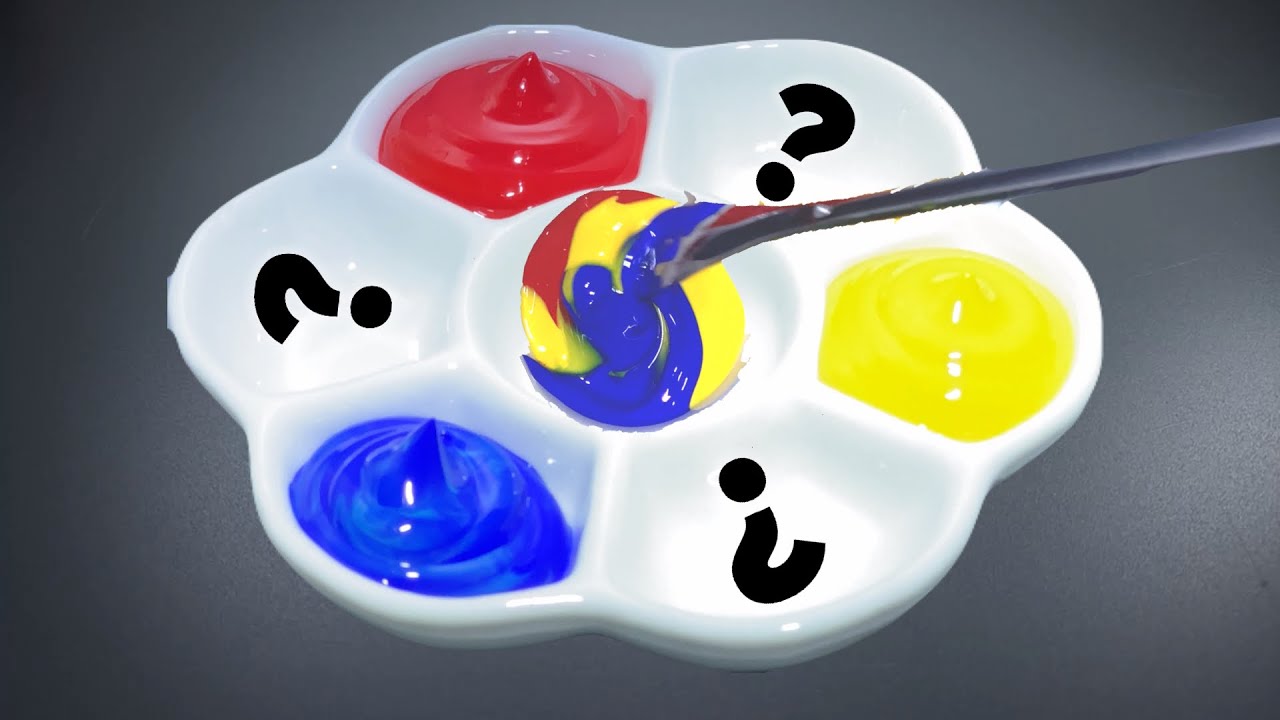3 basic colors, simple color mixing with 3 paint colors 🎨 ️‍🔥 - YouTube
