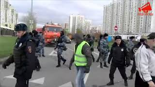 Силовики на Русском марше в Москве 04.11.18