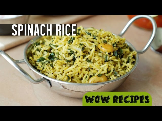 Palak Rice | Spinach Carrot Rice - Easy Indian Main Course Recipe by WOW Recipes