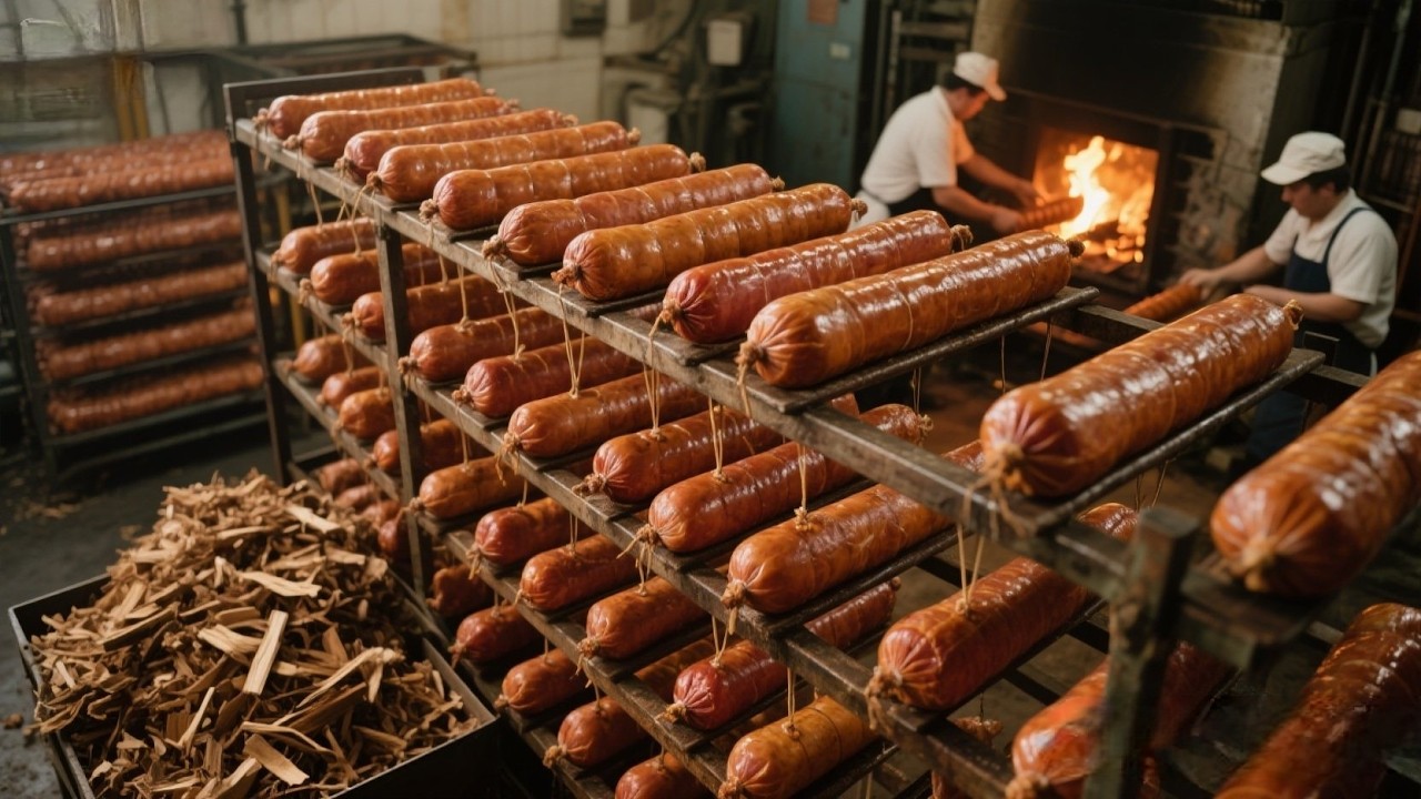 ASMR | Crafting China’s Rare Smoked Unique Cured Meat: A Distinctive Ham | No Talking | 中国传统美食 | 焖子