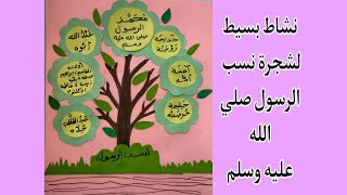 أنشطة المولد النبوي للاطفال-نشاط بسيط لشجرة نسب الرسول صلي الله عليه وسلم| prophet birthday activity