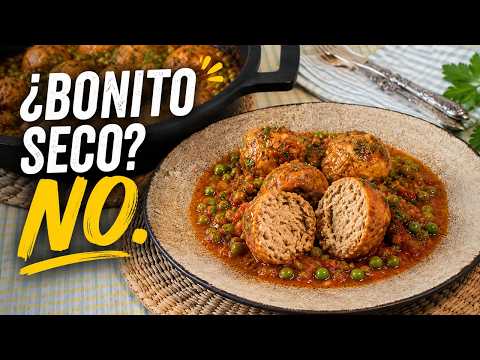 Albóndigas de BONITO DEL NORTE en salsa de piquillos | Jugosas y fáciles