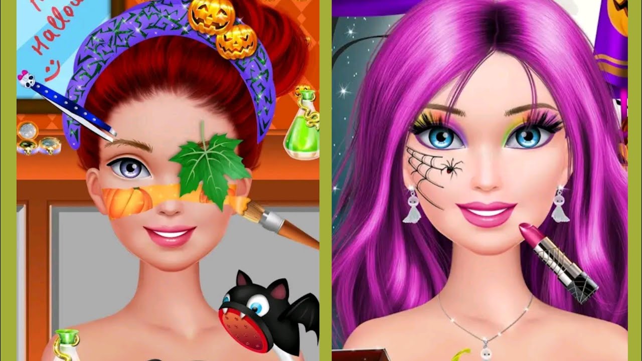 Halloween makeover game for girls_ Halloween makeup game_ Halloween